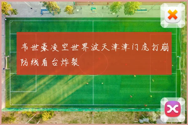 韦世豪凌空世界波天津津门虎打崩防线看台炸裂